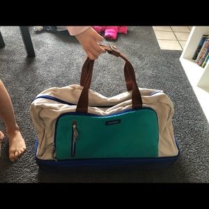 Foldable rolling duffel bag Cool Lagoon